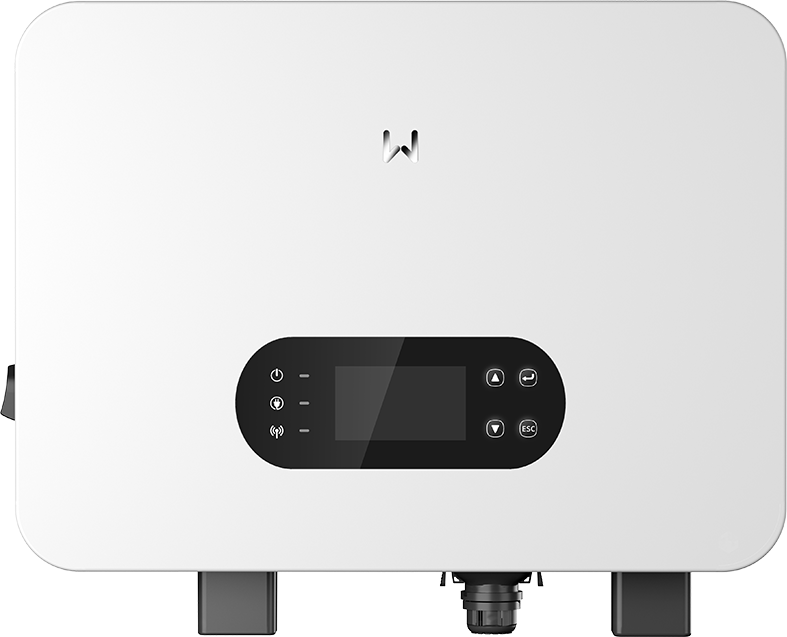 GoodWe wall-mounted hybrid solar inverter, front view