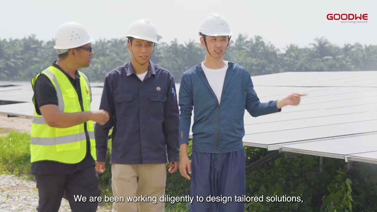 Aerial view of a Malaysian utility-scale solar farm